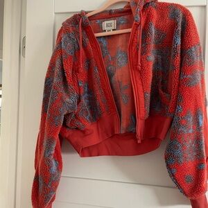 BDG Red and Blue Floral Jacket